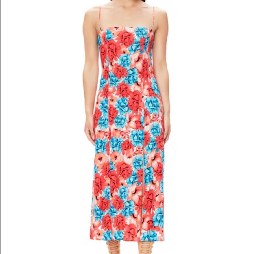 AFRM Floral Slit Midi Dress